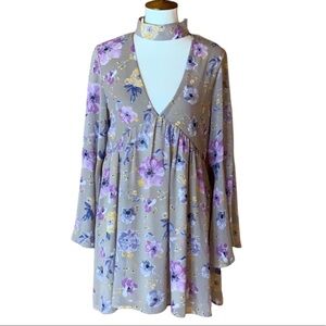 By Together flower print chiffon dress Size Medium New with tag